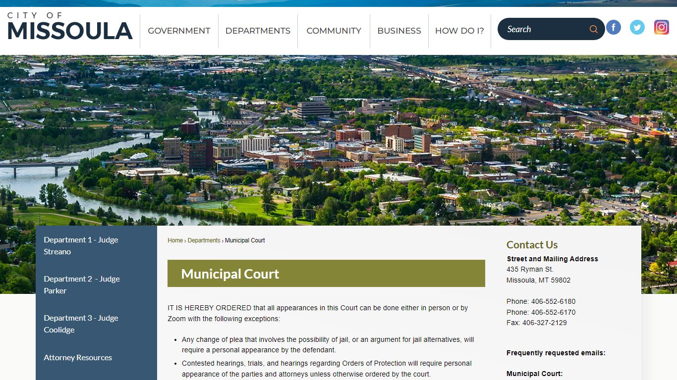 Municipal Court | Missoula, MT - Official Website