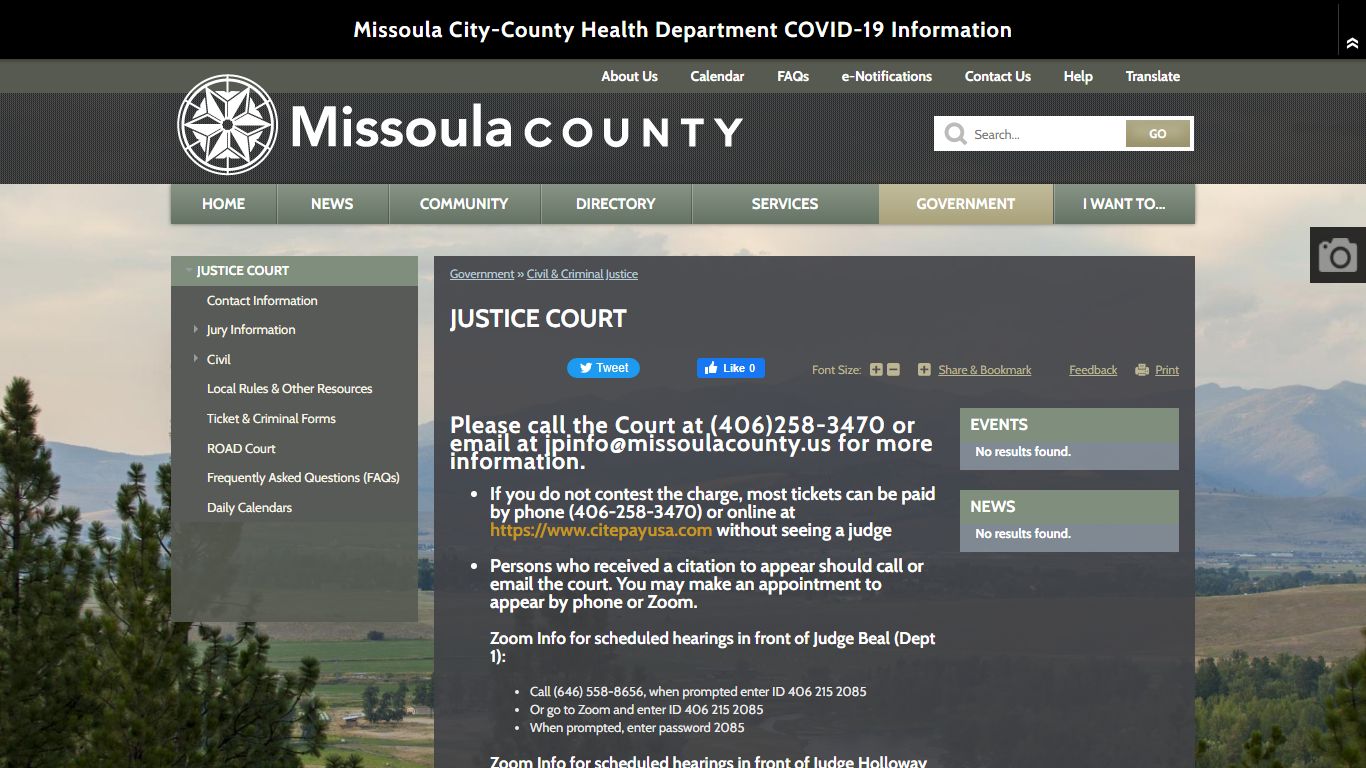 Justice Court | Missoula County, MT